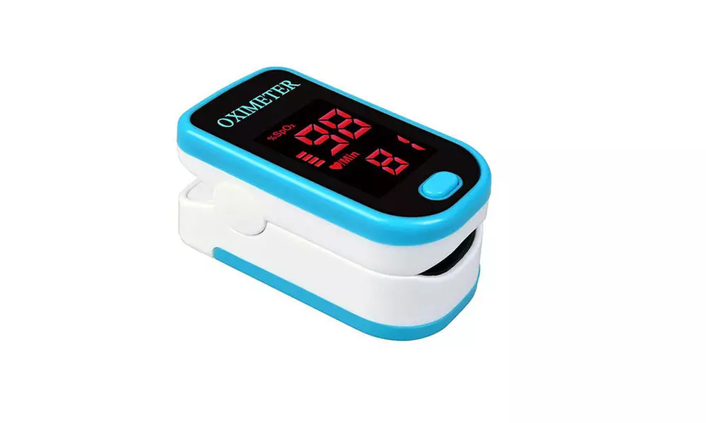 Finger Pulse Oximeter Blood Oxygen Saturation SpO2 Monitor - Primary Image