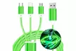 3-in-1 Flowing Luminous LED Fast Charging Cable  (3.3ft) - Second Medium