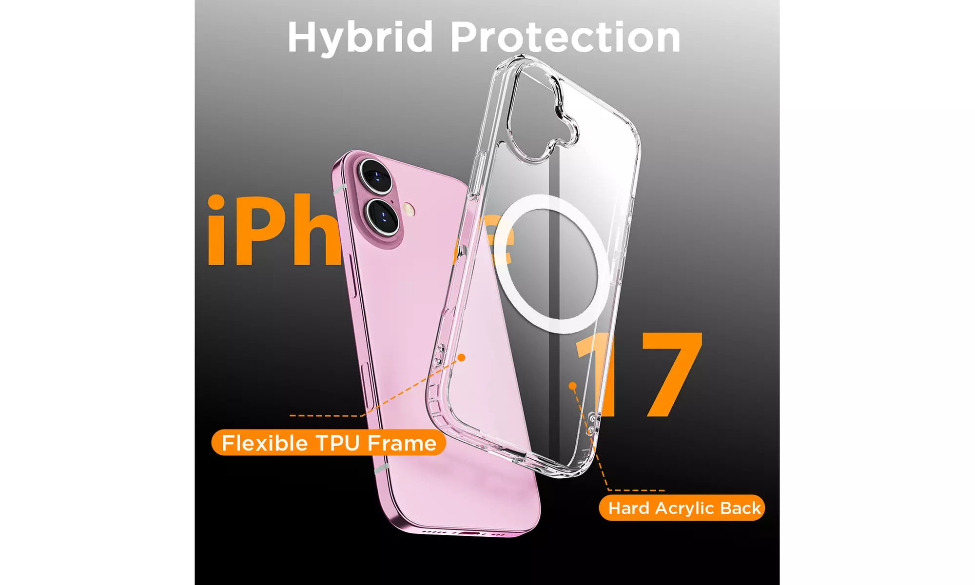 Crystal Clear Case for iPhone 17 Pro Max 17 Air 17 Pro Bumper Shockproof Cover