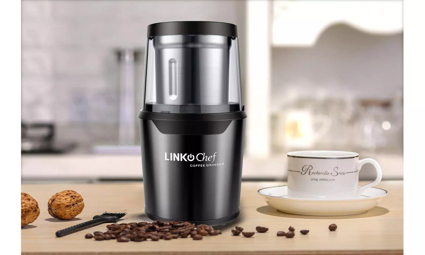 Coffee Grinder Electric LINKChef Nut & Spice Grinder 250W with Large Capacity - Second Medium