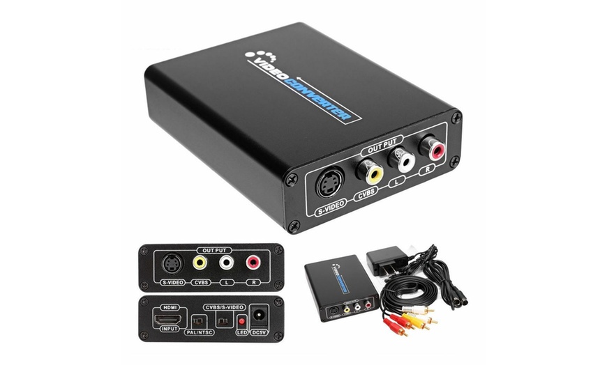 Image 7: HDMI to 3RCA AV CVBS Composite & S-Video R/L Audio Converter Adapter Upscaler