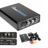 Image 1: HDMI to 3RCA AV CVBS Composite & S-Video R/L Audio Converter Adapter Upscaler