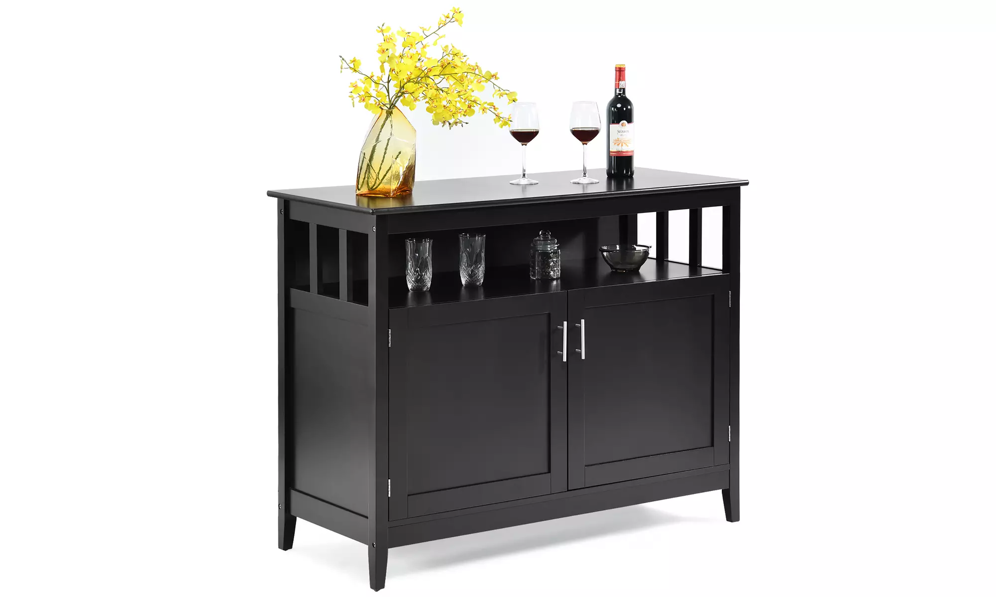 Costway Kitchen Sideboard Buffet Server Cupboard Storage Cabinet w/2 Doors - Primary Image