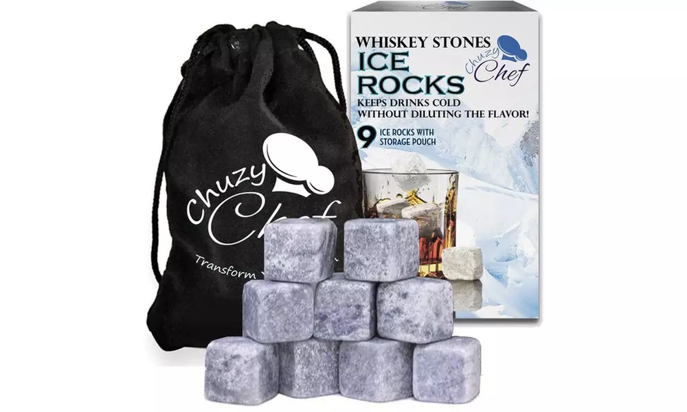 Whiskey Stones Ice Cube Rocks Set (9-Piece) - Primary Image