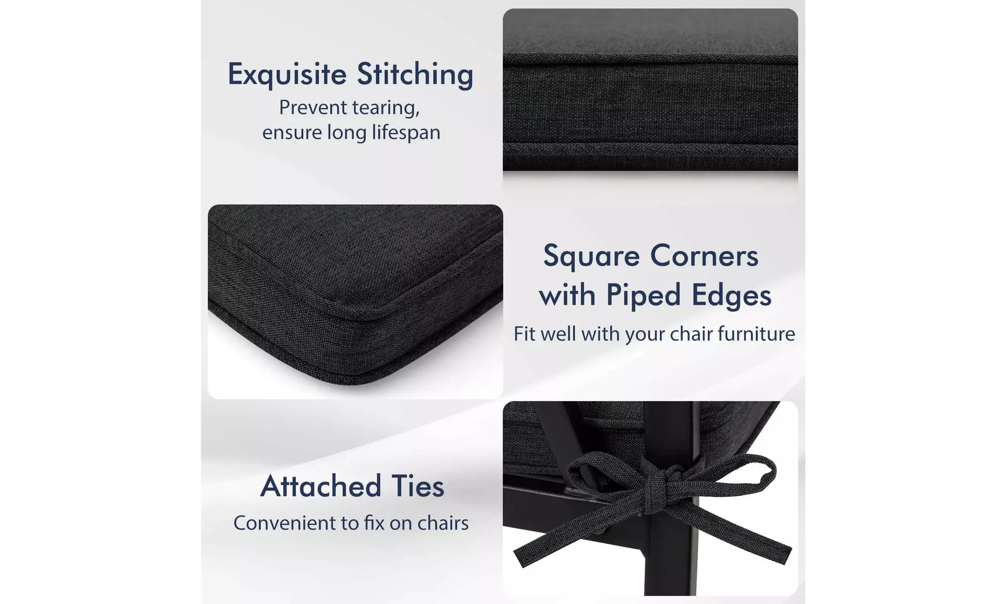 2, 4 or 6 Costway Outdoor Chair Cushions with Fade-Resistant Fabric