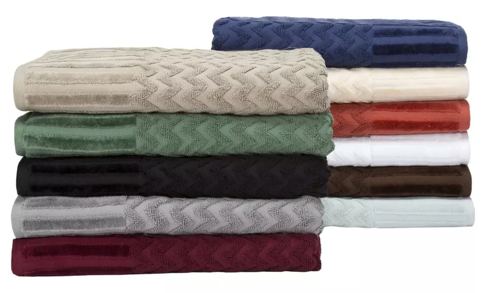 Lavish Home Chevron 100% Cotton Towel Set (6-Piece) - Primary Image