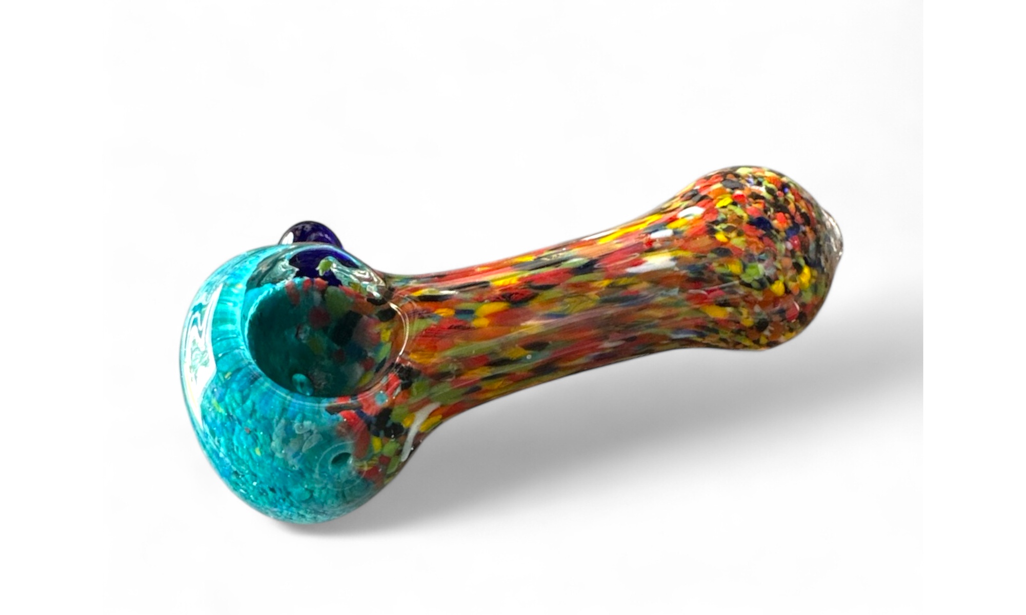 Tie Dye Glass Dot Spoon Hand Pipes