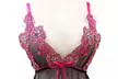 Women's Babydoll Mesh Lingerie Nightgown Dress & Thong Set - Second Medium