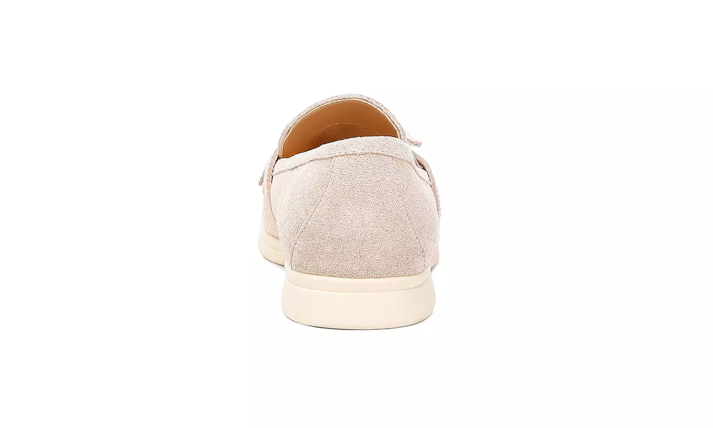 Rag & Co Nautica Suede Knot Detailed Loafers