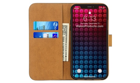 Waloo Genuine Leather Wallet Case For IPhone 11 11 Pro 11 Pro Max Black IPhone 11 Pro