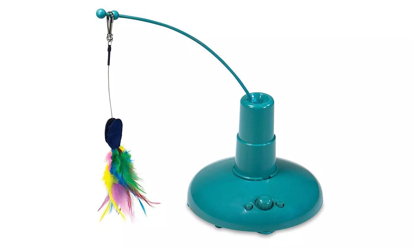Pet Playing Retractable Cat Toys Interactive Feather Teaser Wand Toy - Second Medium