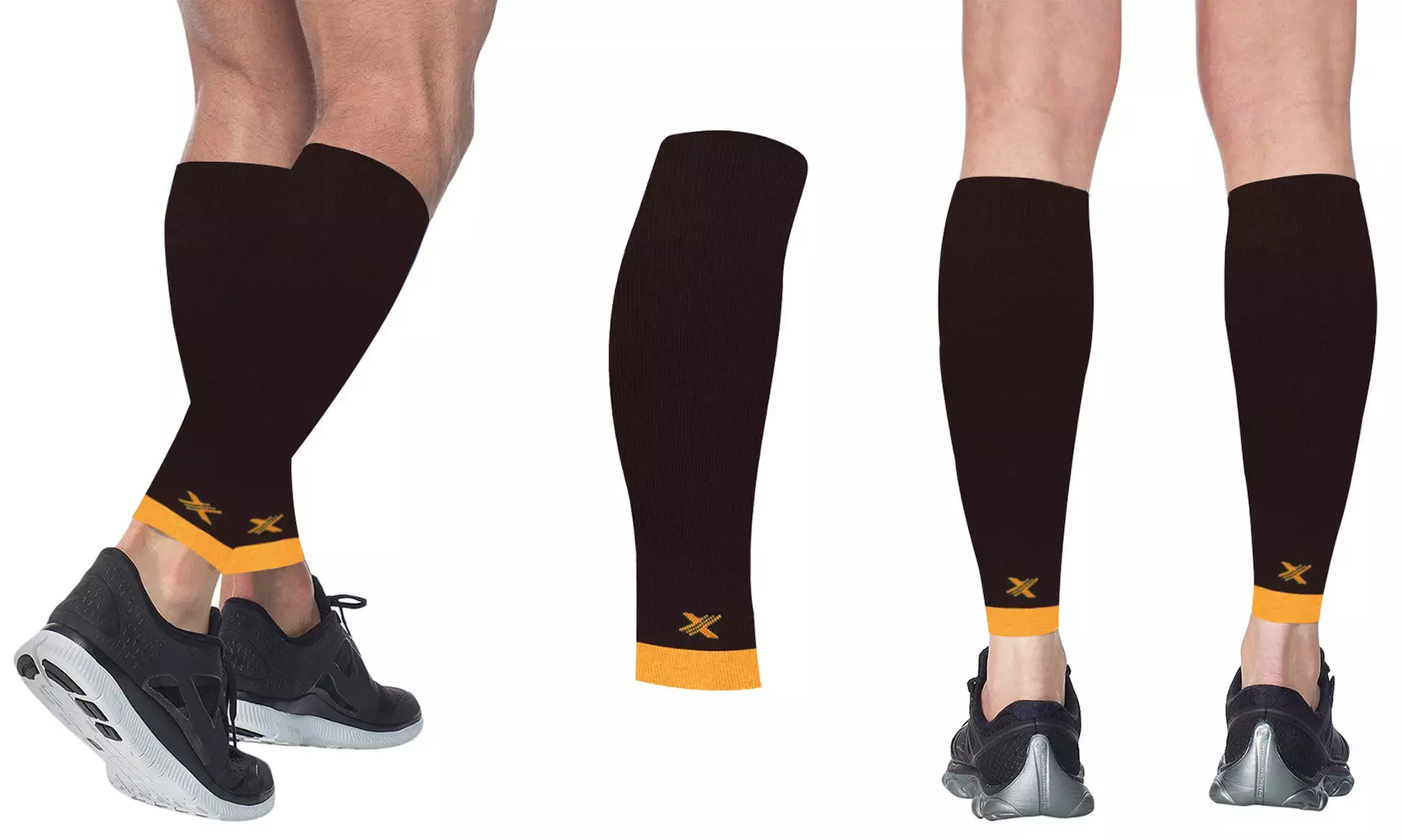 XTF Elite Copper-Infused Lightweight Calf Compression Sleeves (1 Pair) - Second Medium
