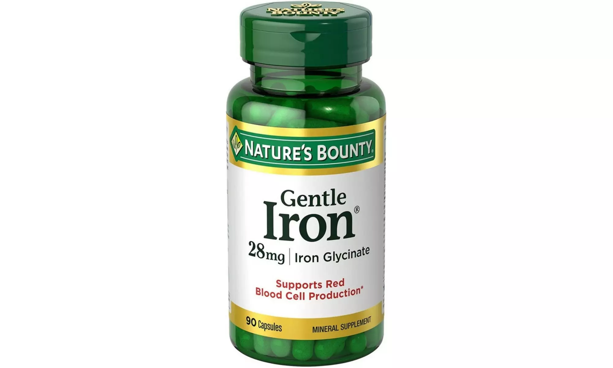 Gentle Iron Mineral Supplement 28 mg 90 Capsules - Second Medium