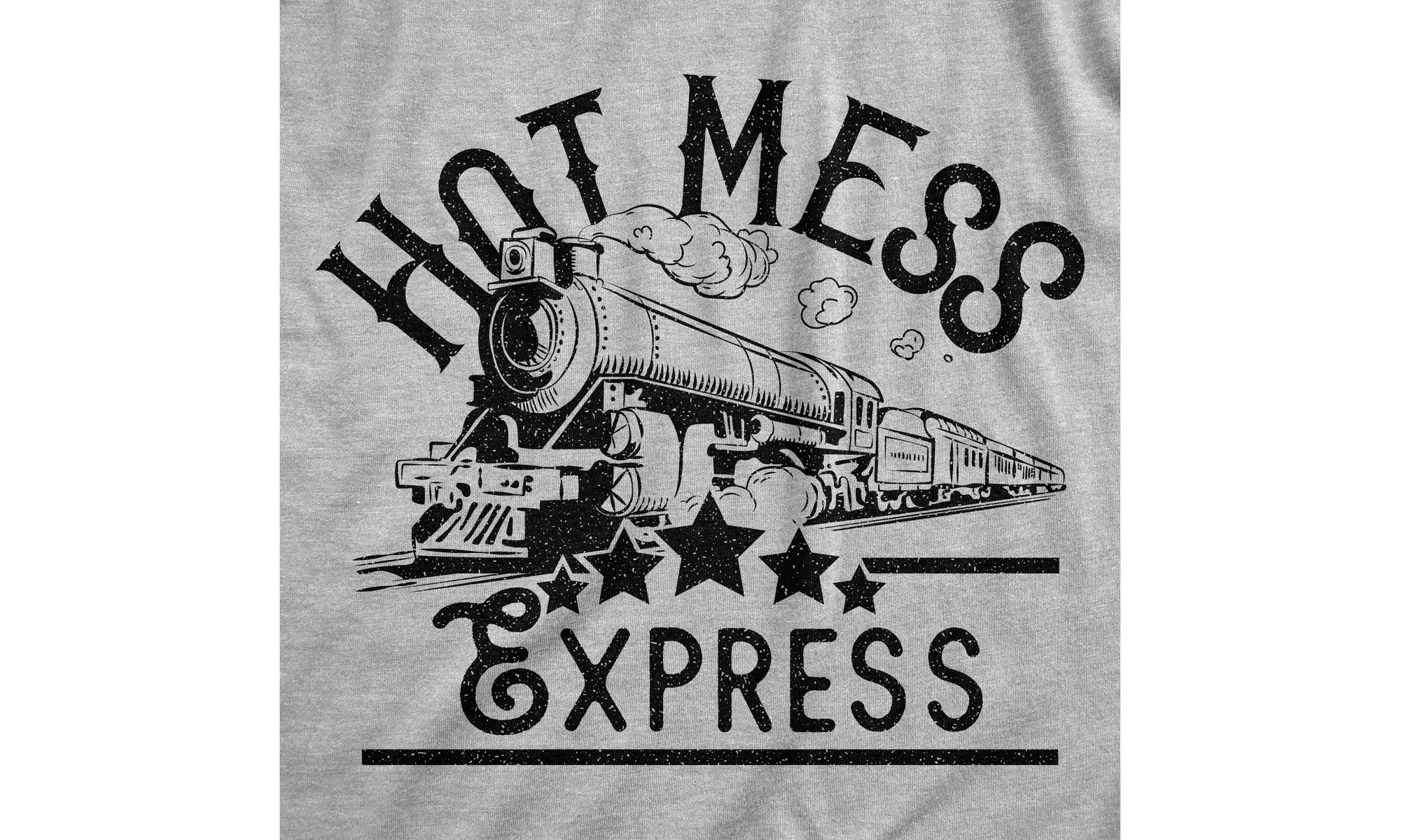 Mens Hot Mess Express Tshirt Funny Train Hangover Novelty Party Tee - Second Medium