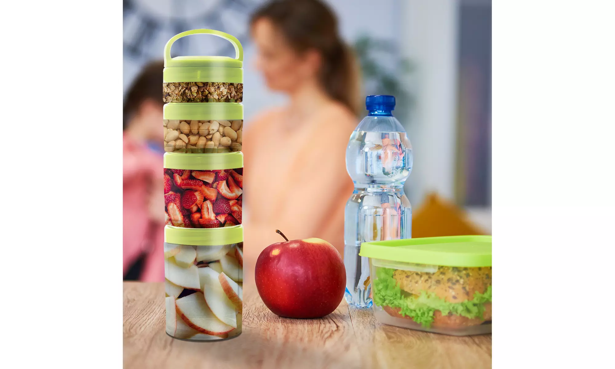 Zummy Portable Stackable Food Leak Proof Storage Containers ( 2 PACK )