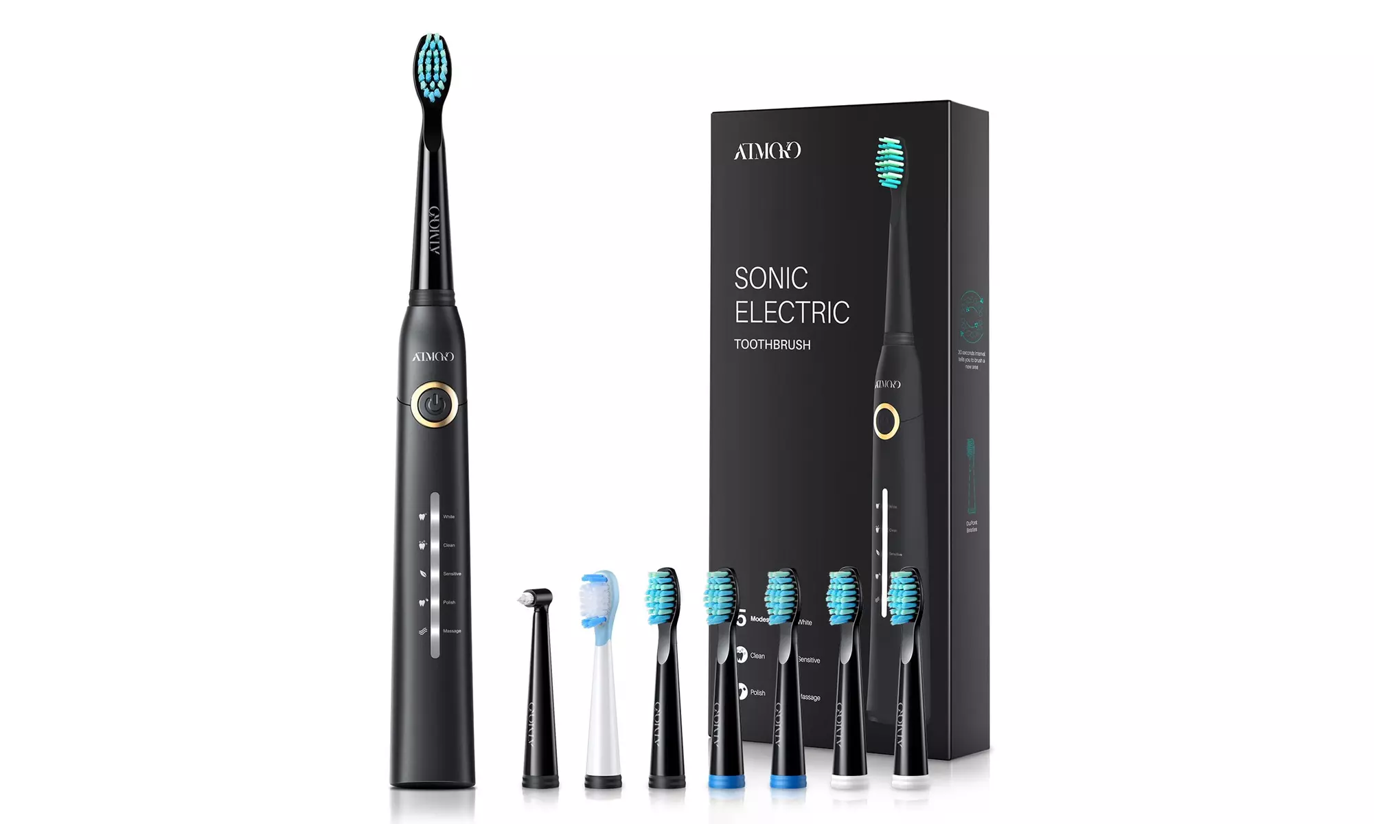 Electric Toothbrush with 8 Duponts Brush Heads, 5 Modes - Primary Image
