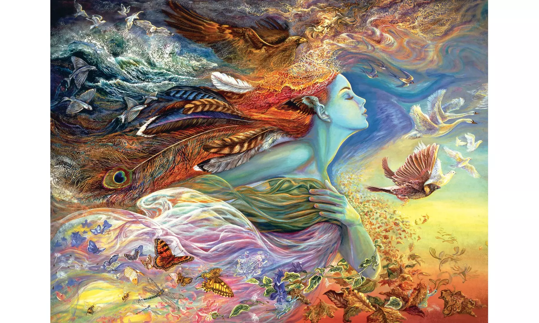Josephine Wall - Spirit of Flight - Glitter Edition - 1000 Piece Jigsaw Puzzle - Primary Image
