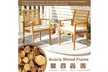 Two or Four Costway Patio Dining Chairs with Removable Padded Cushions - Second Medium