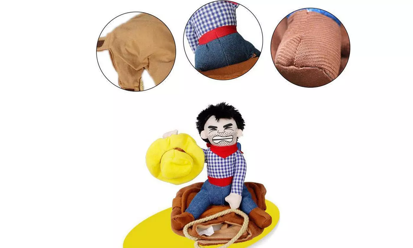 Cowboy Rider Dog Costume for Dogs Clothes Knight Style with Doll 
