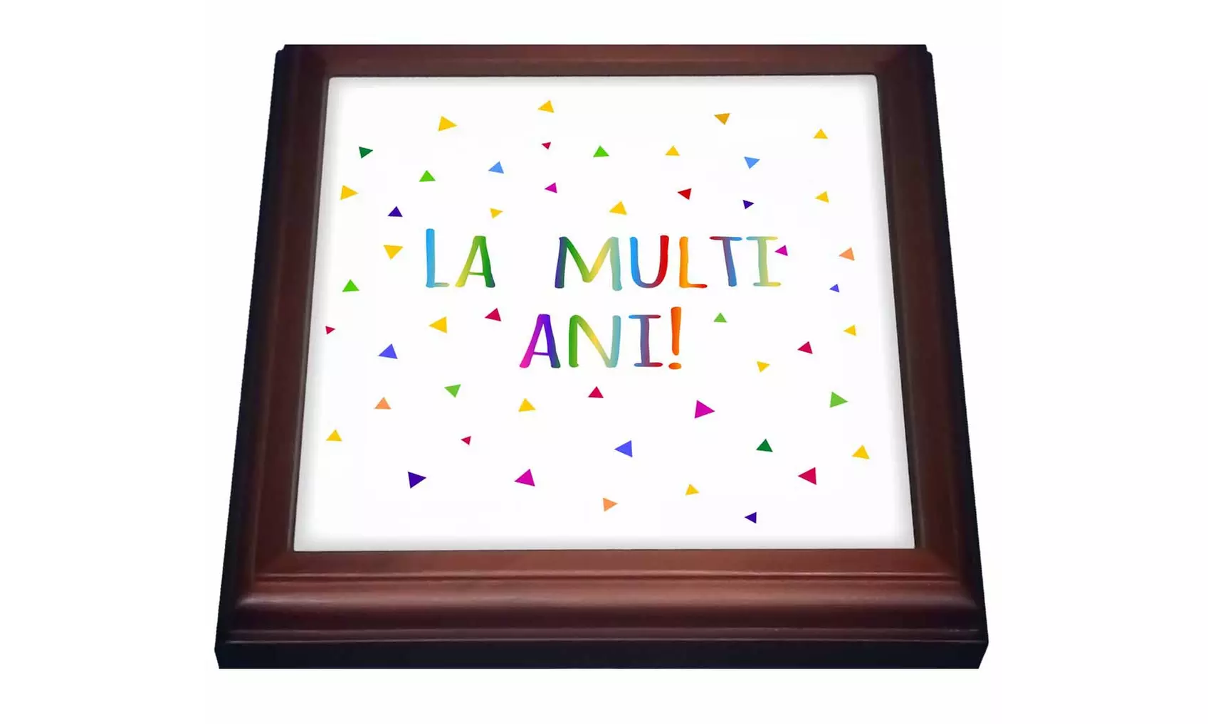 La multi ani Happy Birthday in Romanian colorful rainbow text Romania - Primary Image