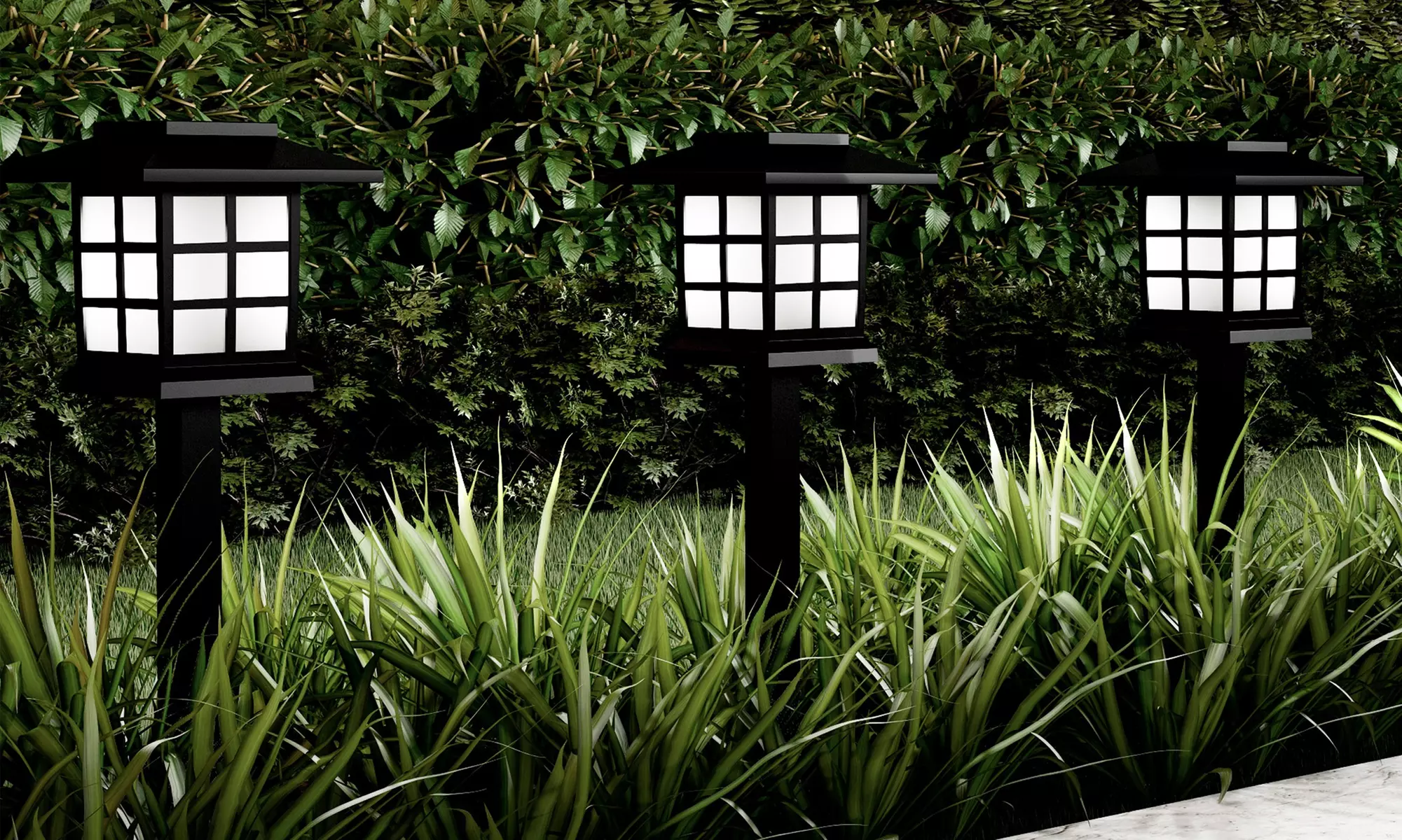 15" Solar Pathway Coach Lights (Set of 6) by Pure Garden