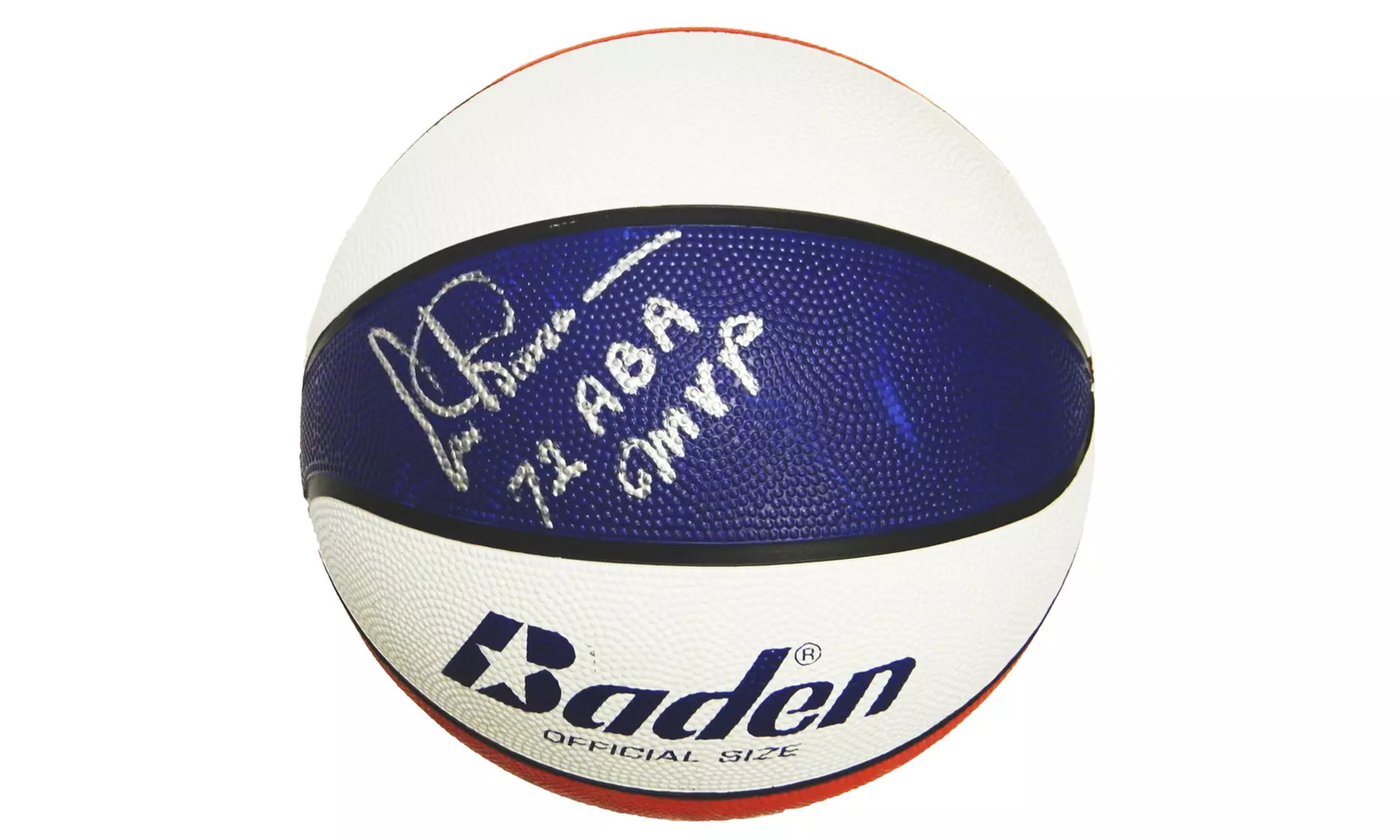 Artis Gilmore Signed Baden Red, White & Blue Basketball w/72 ABA MVP - Primary Image
