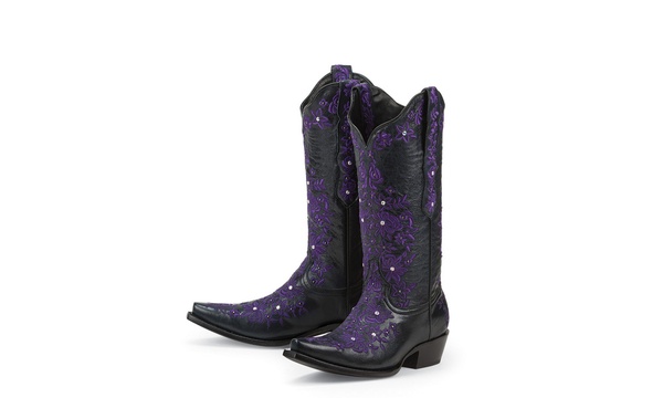 Black and best sale purple cowboy boots