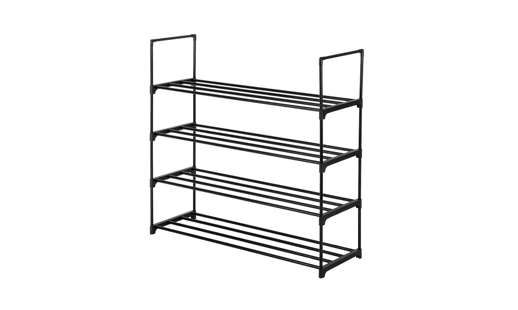 2 Pack 4-Tier Stackable Shoe Rack Shoe Shelf Storage Organizer Black - Second Medium
