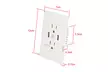 Dual 2.1A USB Wall Outlet Fast Charger Socket 15A AC Power Receptacle White - Second Medium