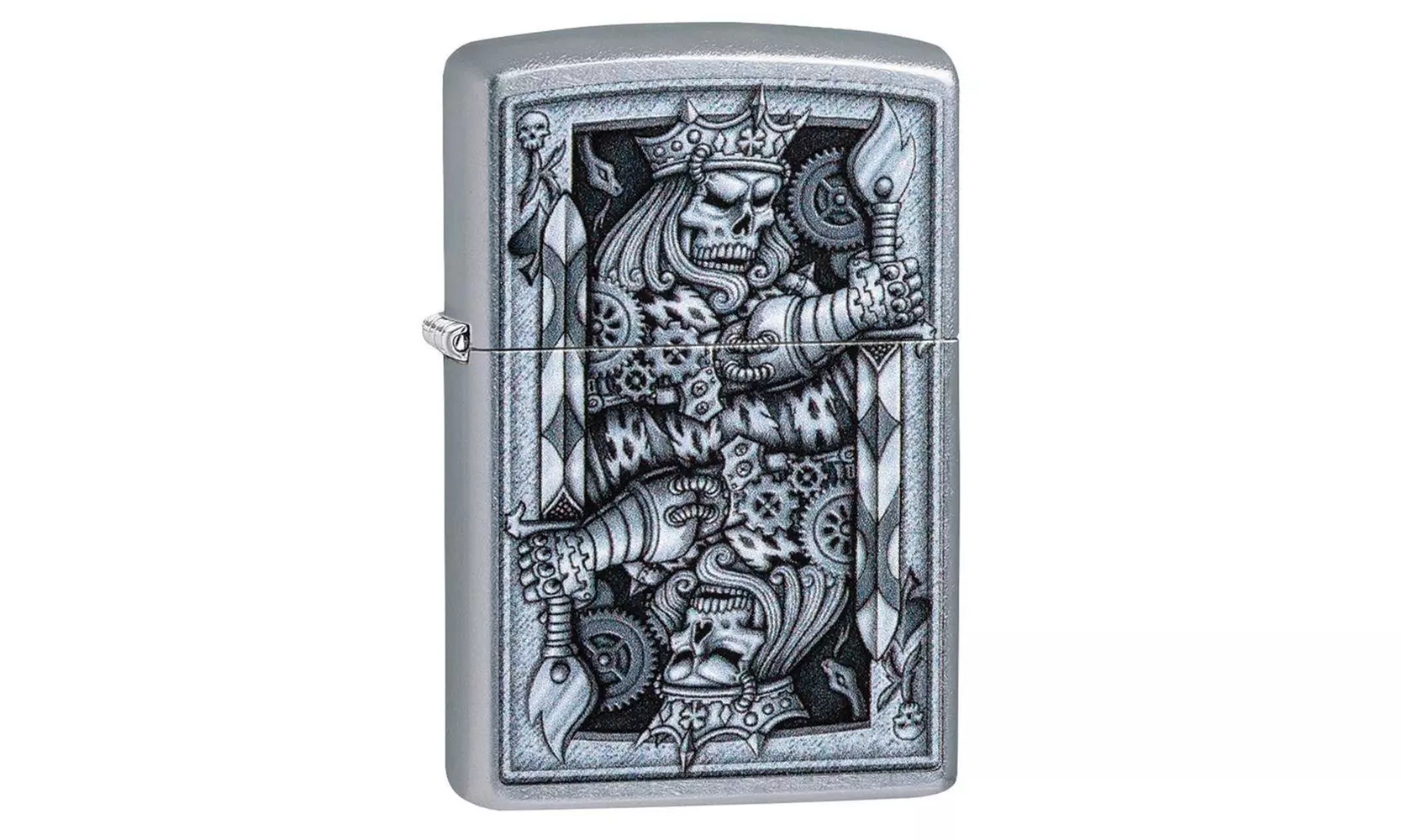 Zippo Steampunk King of Spades, Street Chrome Finish, Windproof Lighter #29877 - Primary Image