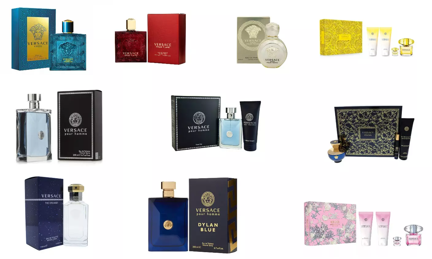 Versace Cologne , Perfumes & Gift Sets  for Men & Women (1.7, 3.4, 6.7 Fl.Oz)