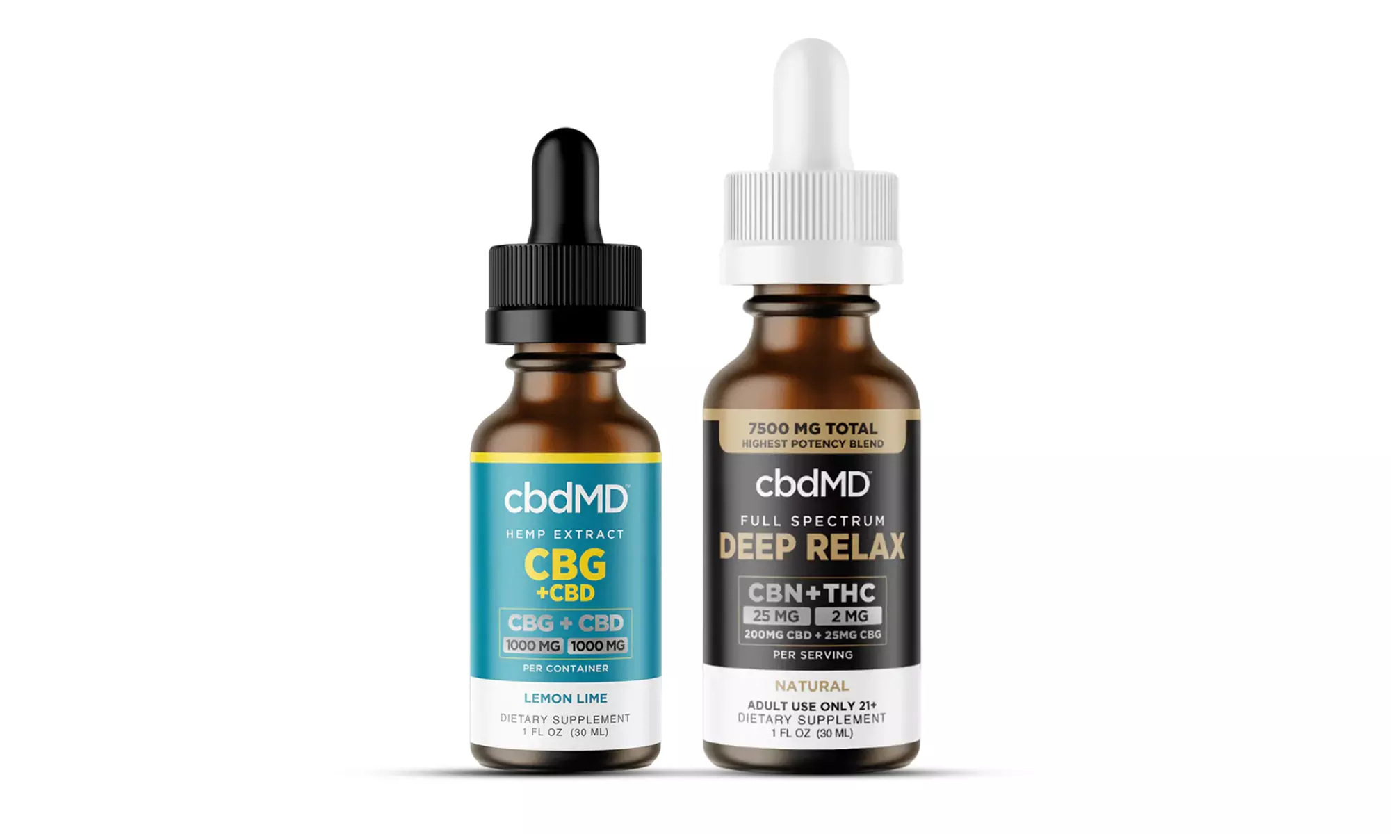 Extra Strength CBD Oil Tinctures (2000MG or 7500MG) from cbdMD