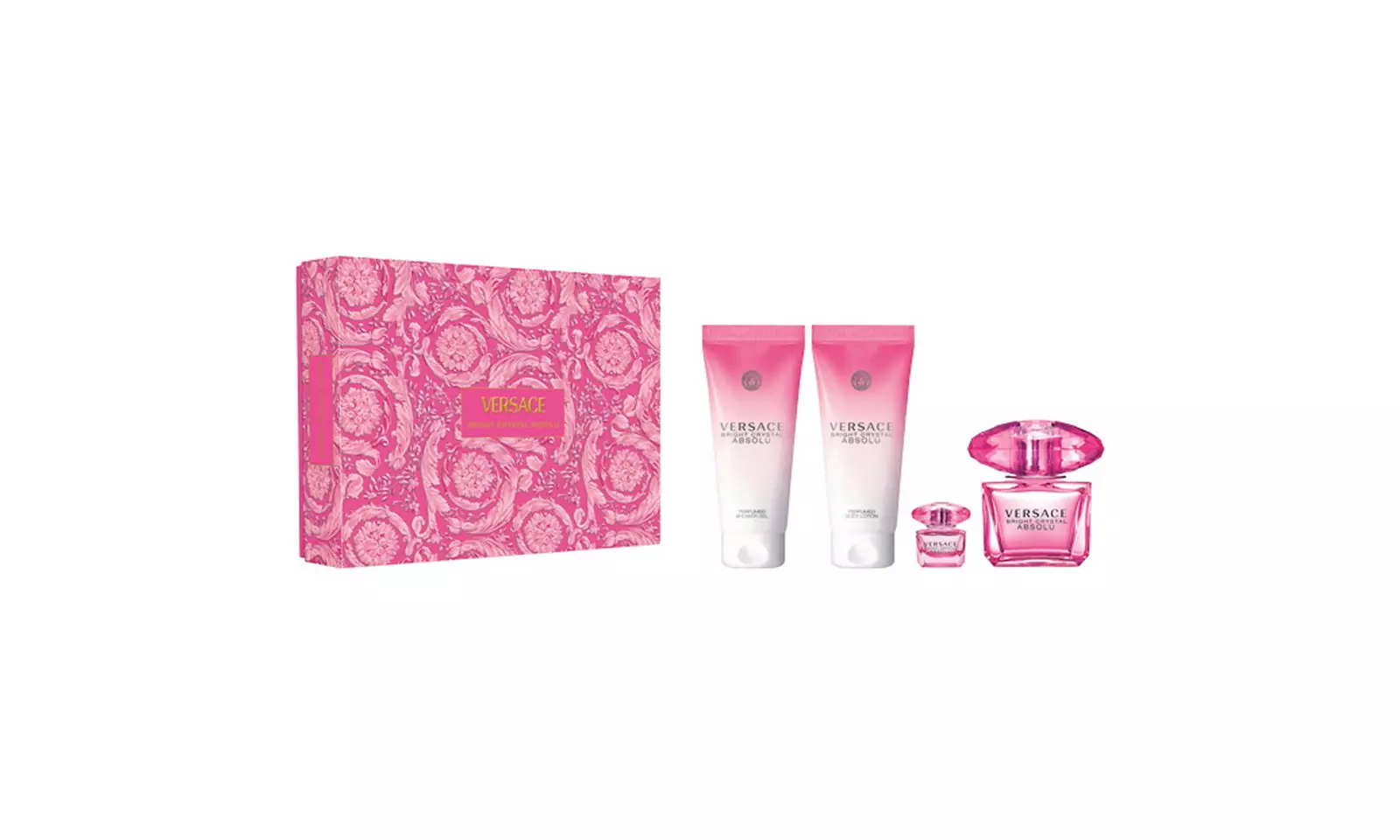 Versace Bright Crystal Absolu 4 Piece Eau de Parfum Gift Set for Women
