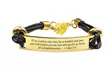 Genuine Leather Scripture Bracelet made with Crystals from Swarovski by Pink Box - Second Medium