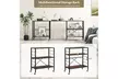 One or Two Packs of Costway Three-Tier Folding Shelf with Universal Wheels - Second Medium