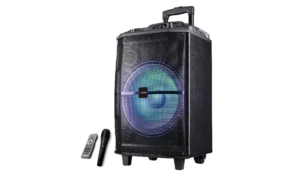 Fisher 12-Inch Wireless DJ Tailgate Speaker System w/ Wired Mic & Remote - Primary Image