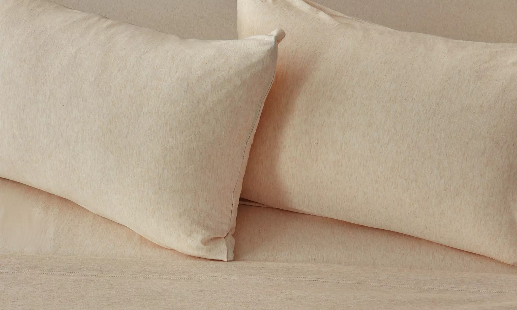 FreshFolds Ultra-Soft Cotton Heathered Melange Jersey Knit Sheet Set