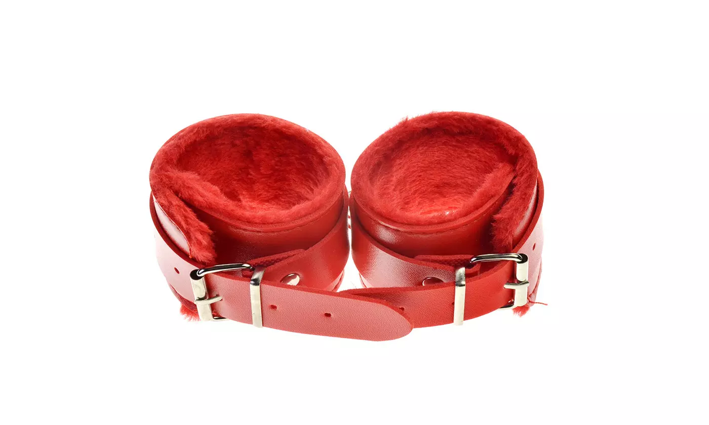 BDSM Leather Handcuffs Up Bondage Restraint Sex Toys