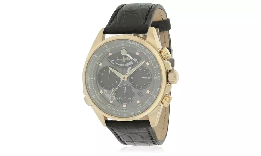 Citizen Eco-Drive Calibre 2100 Chronograph Leather Mens Watch AV0063-01H - Primary Image