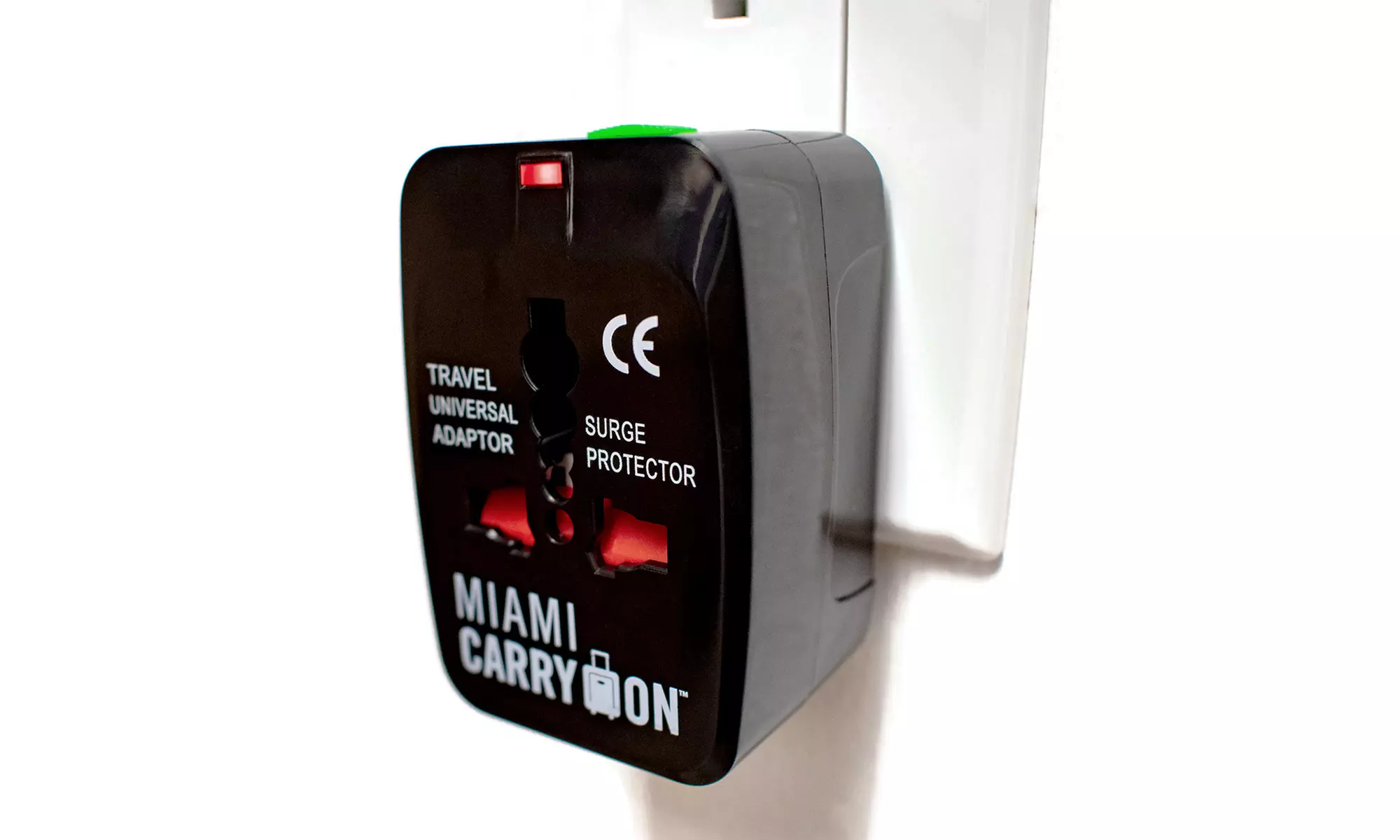 Miami CarryOn International Travel Adapter - Surge Protected Power Adapter