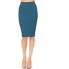 Image 5: Casual Elastic High Waist Office Work Wear Solid Pencil Midi Skirt Made in USA