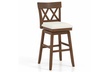 Costway 30" Bar Stool Wooden Chair with Contoured Backrest Swivel Padded Seat - Second Medium