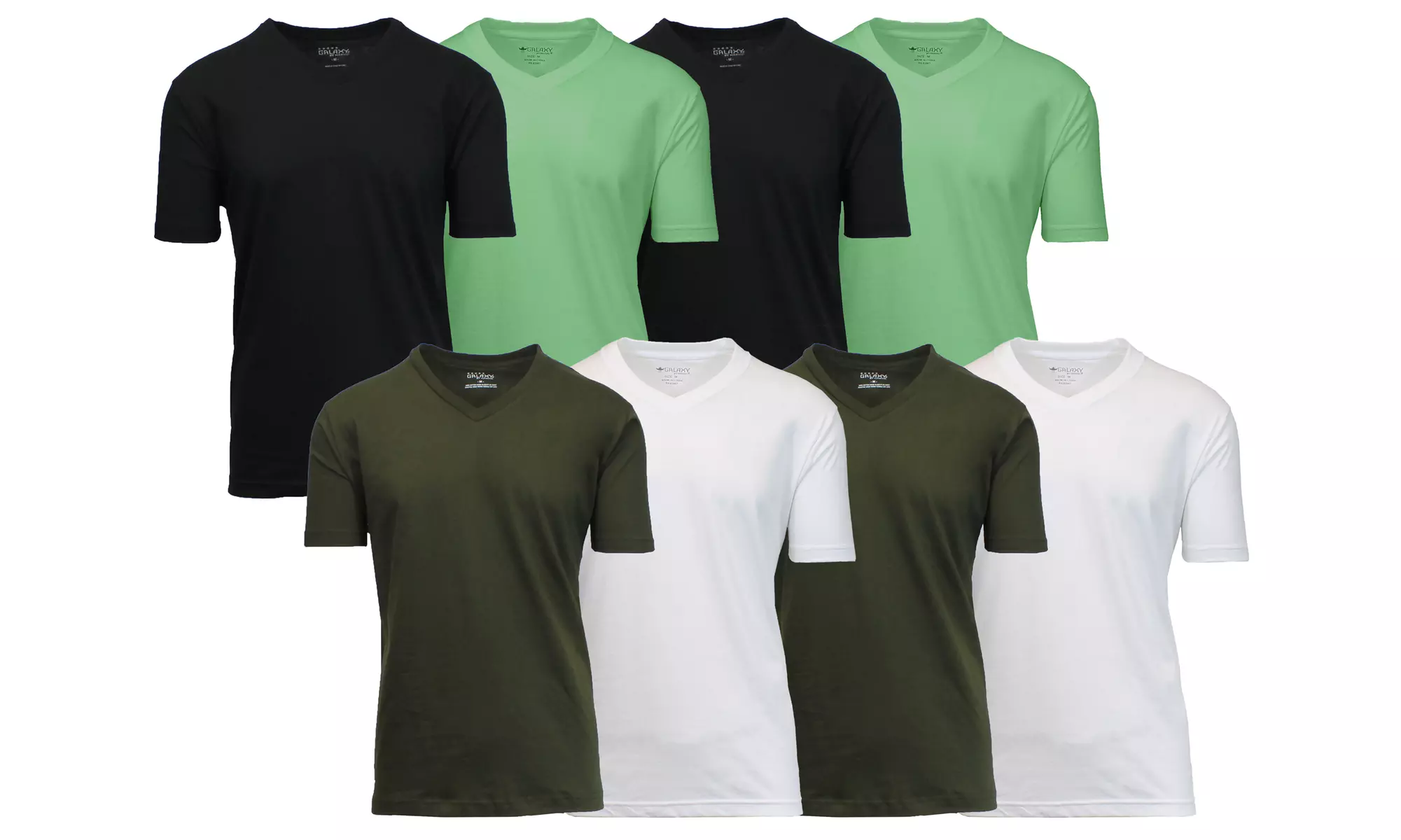 Men's Short Sleeve Crew Neck or V-Neck Classic Fitted Tees (Sizes, S-5XL)