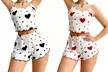 Women 2-Piece Cute Heart Print Pajama Set Cami Top & Shorts Summer Sleepwear - Image 4