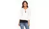 AUGUST SILK Three-Quarter Sleeve Jewel Neck Cardigan