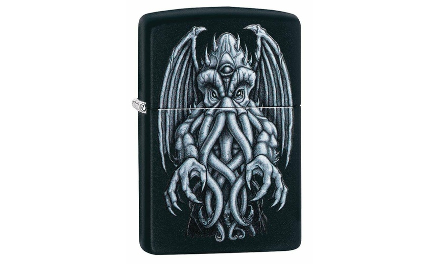 Zippo Winged Monster Cthulhu Black Matte Genuine Windproof Lighter Usa 49122 Groupon