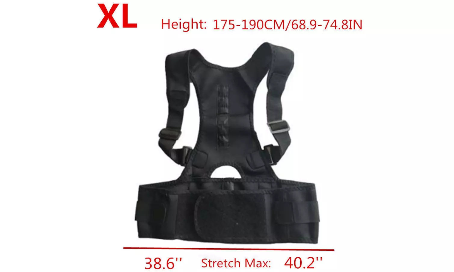 Flex Pro Posture Corrective Therapy Back Brace Belt Shoulder for Men & Women USA - Second Medium