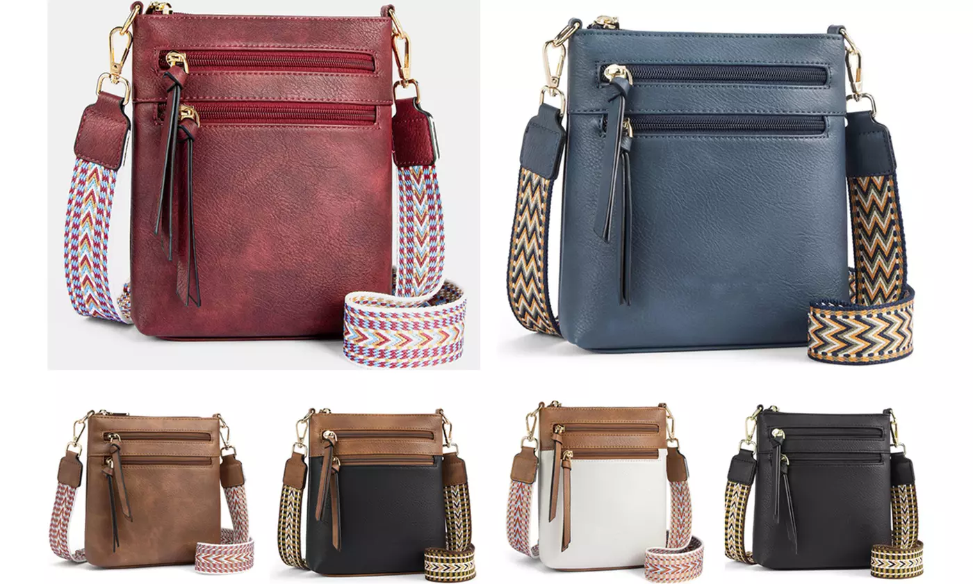 Small PU Leather Crossbody Bag for Women 