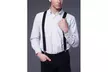 Mens Braces Suspenders Black 50mm X Back Heavy Duty Biker Snowboard Trousers - Second Medium
