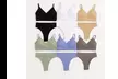 Talmont Seamless Ribbed Bra and Panty Set Soft Stretchy Lounge Lingerie - Second Medium